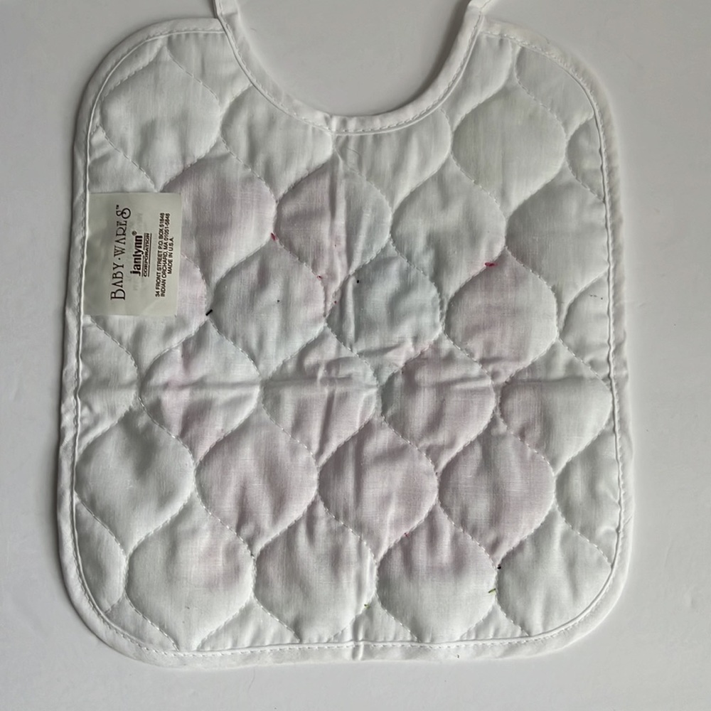 Handmade Quilted Baby Bib Cross-stitch Cat Kitten Cross Stitch - Picture 6 of 13